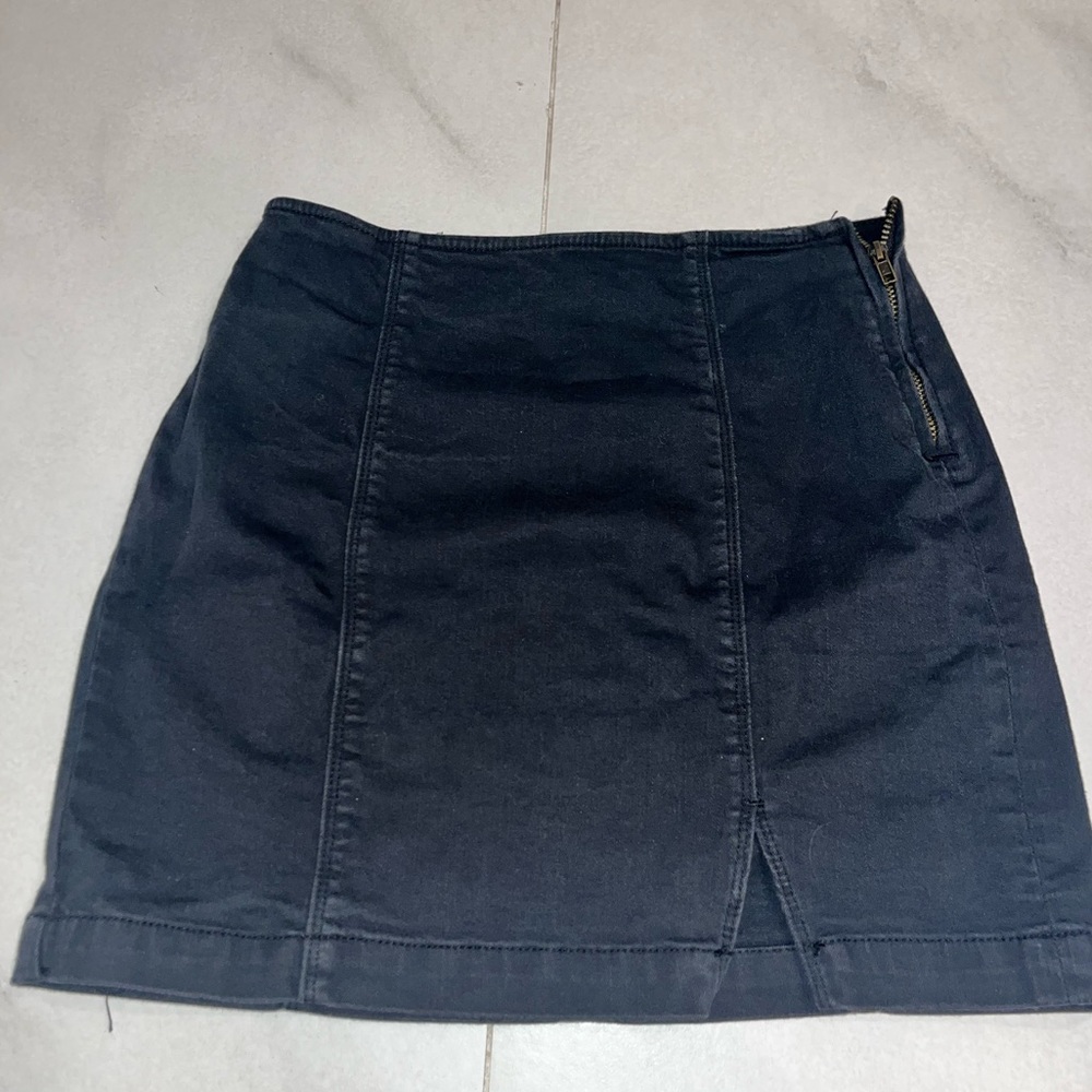 Pacsun Black Jean Material Skirt